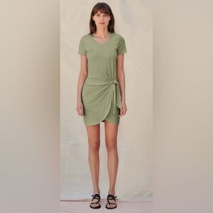 NWOT Sundry Knotted T-Shirt Cotton Dress in sea glass Size 0 D2